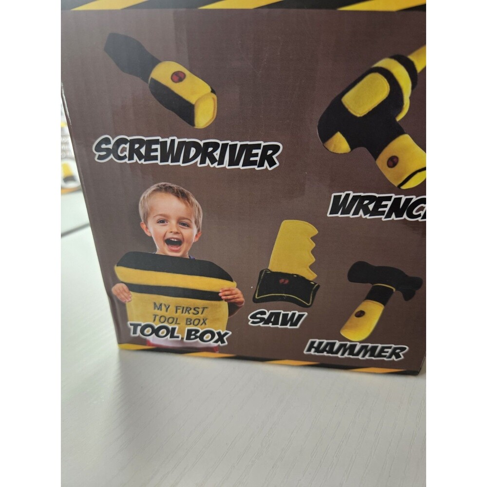MY FIRST TOOL BOX toy by PLUSH CREATIONS for Baby Color INTERACTIVE TALKING  NEW